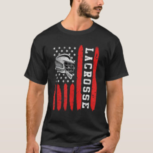 Camiseta Bandera de Lacrosse Jugador de Lacrosse de EE. UU.