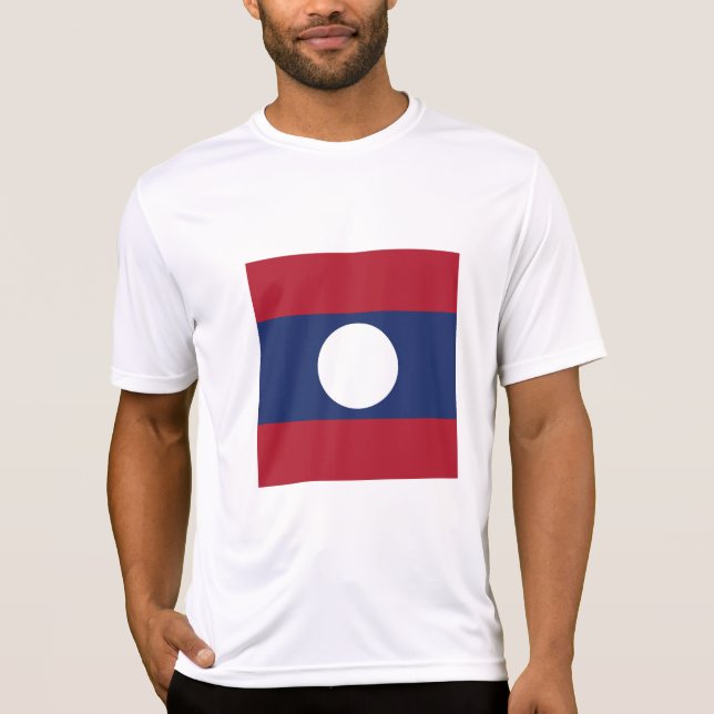 Camiseta Bandera de Laos (Anverso)