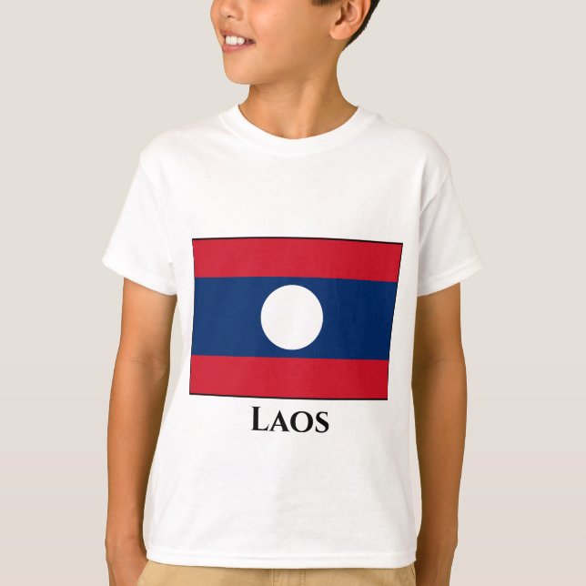 Camiseta Bandera de Laos (Anverso)
