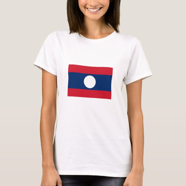 Camiseta Bandera de Laos (Anverso)