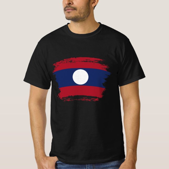 Camiseta Bandera de Laos (Anverso)