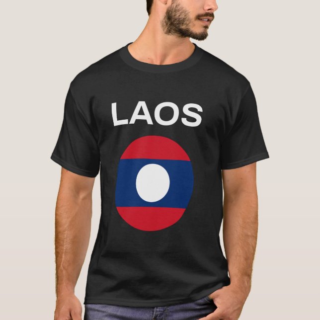 Camiseta Bandera de Laos Moderna (Anverso)