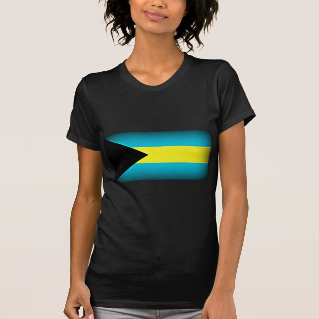 Camiseta Bandera de las Bahamas de borde oscuro (Anverso)