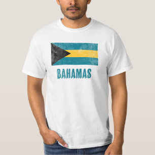 Camiseta Bandera de las Bahamas "Grunge" look.