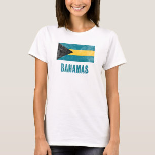 Camiseta Bandera de las Bahamas "Grunge" look.