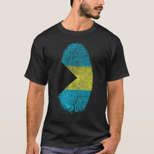 Camiseta Bandera De Las Bahamas Huella De Dedos En Mi Adn P
