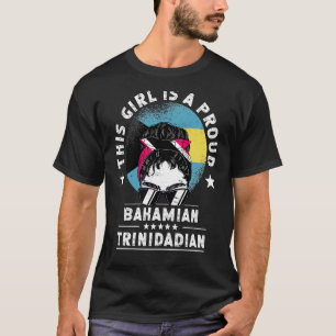Camiseta Bandera de las Bahamas orgullo de Chica criada en 