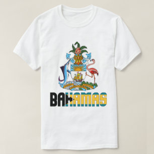 Camiseta Bandera de las Bahamas y Patriótico Del Escudo De 