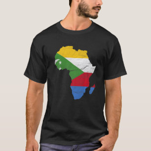 Camiseta Bandera de las Comoras: Regalo de silueta de Áfric