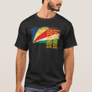 Camiseta Bandera De Las Islas De La Digue Seychelles Para H