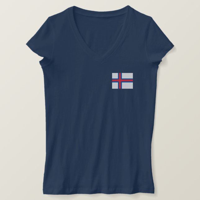 Camiseta Bandera de las Islas Feroe (Anverso del diseño)