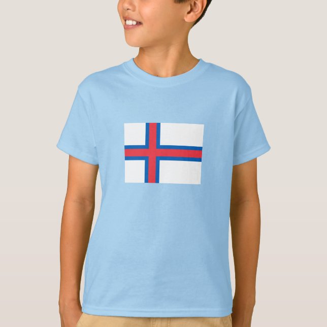 Camiseta Bandera de las Islas Feroe (Anverso)