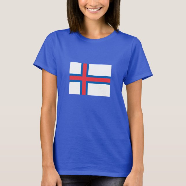 Camiseta Bandera de las Islas Feroe (Anverso)