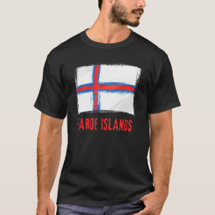Camiseta Bandera de las Islas Feroe Grunge Merkikilod Feroe