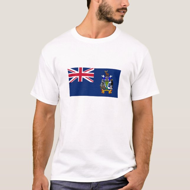 Camiseta Bandera de las Islas Georgias del Sur y Sandwich d (Anverso)