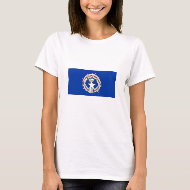 Camiseta Bandera de las Islas Marianas del Norte (Anverso)