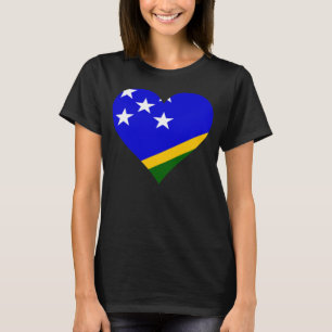 Camiseta Bandera de las Islas Salomón Amor al corazón Islas
