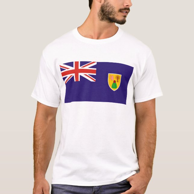 Camiseta Bandera de las Islas Turcas y Caicos (Anverso)
