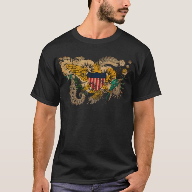 Camiseta Bandera de las Islas Vírgenes (Anverso)