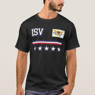 Camiseta Bandera de las Islas Vírgenes de Estados Unidos