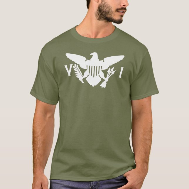 Camiseta Bandera de las Islas Vírgenes de Estados Unidos (Anverso)