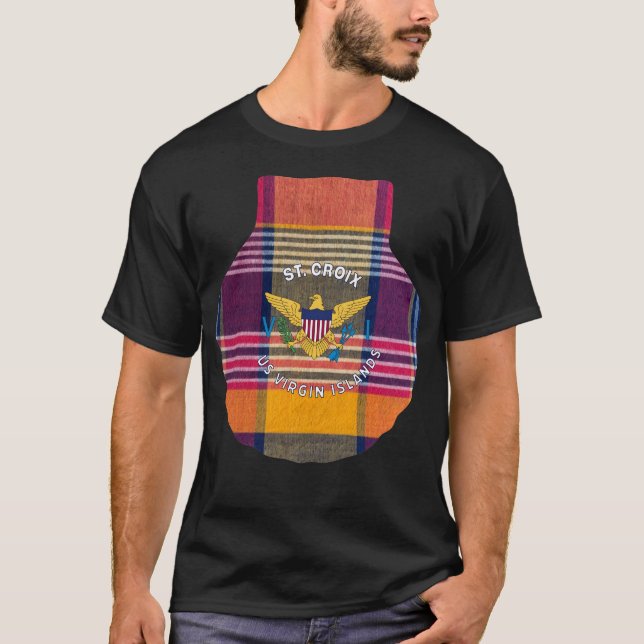 Camiseta Bandera de las Islas Vírgenes de Estados Unidos Sa (Anverso)