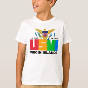 Camiseta Bandera de las Islas Vírgenes de los Estados Unid