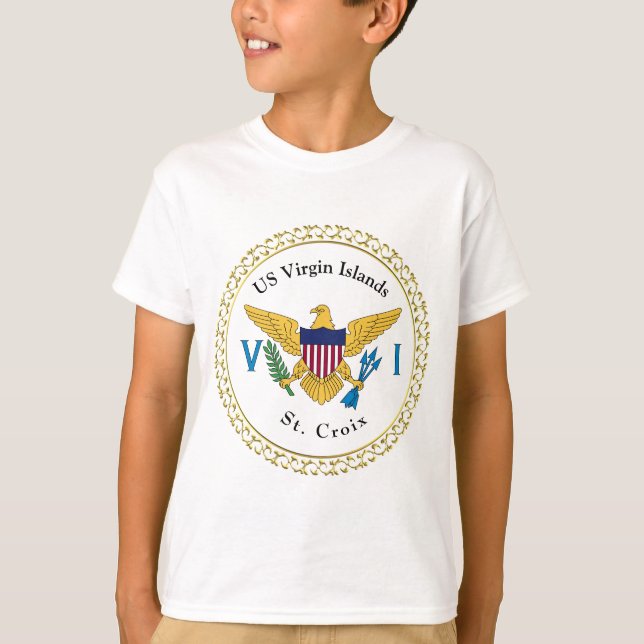 Camiseta Bandera de las Islas Vírgenes de los Estados Unido (Anverso)
