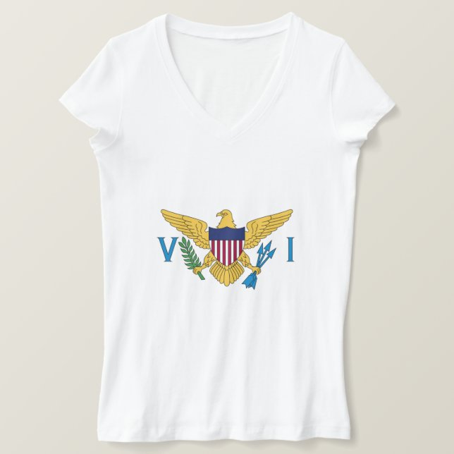 Camiseta Bandera de las Islas Vírgenes de los Estados Unido (Anverso del diseño)