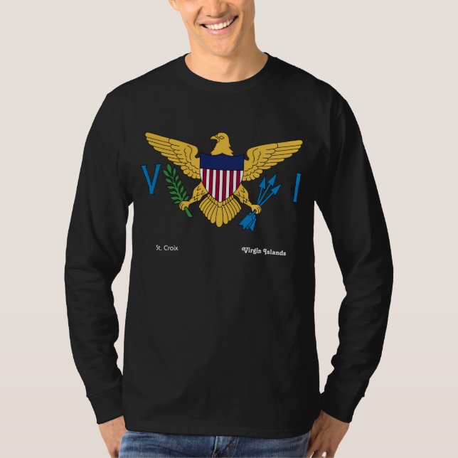 Camiseta Bandera de las Islas Vírgenes de los Estados Unido (Anverso)