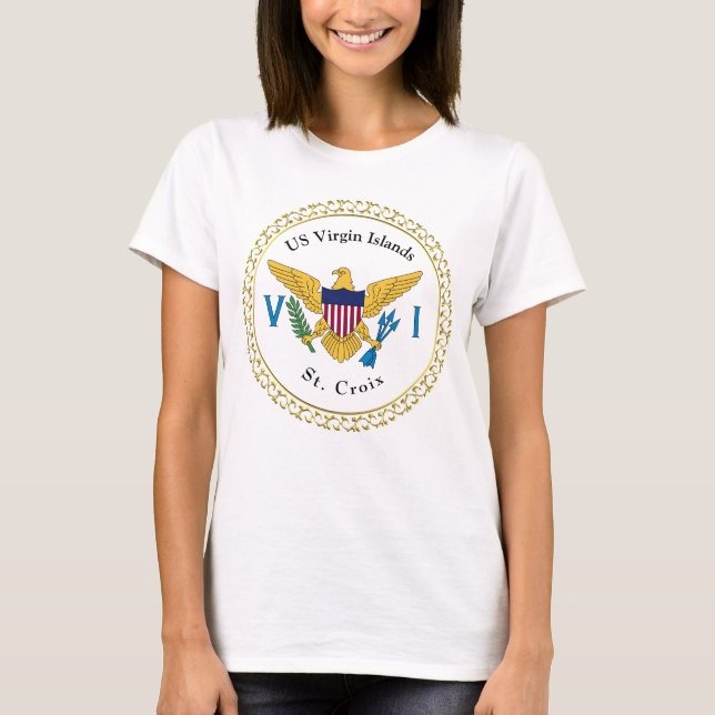 Camiseta Bandera de las Islas Vírgenes de los Estados Unido (Anverso)