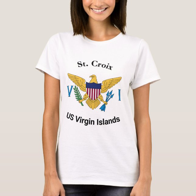 Camiseta Bandera de las Islas Vírgenes de los Estados Unido (Anverso)