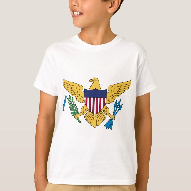 Camiseta Bandera de las Islas Vírgenes de los Estados Unido (Anverso)