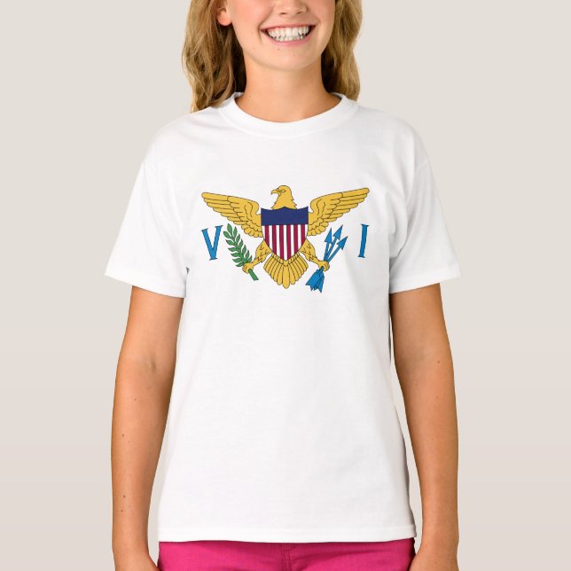 Camiseta Bandera de las Islas Vírgenes de los Estados Unido (Anverso)