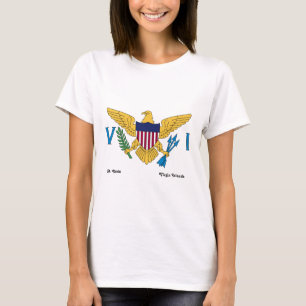 Camiseta Bandera de las Islas Vírgenes de los Estados Unido