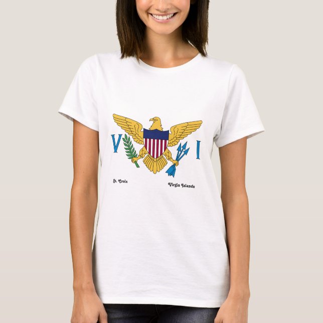 Camiseta Bandera de las Islas Vírgenes de los Estados Unido (Anverso)