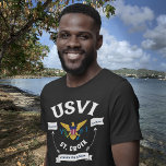 Camiseta Bandera de las Islas Vírgenes de los Estados Unido<br><div class="desc">Usa la bandera de las Islas Vírgenes de Estados Unidos,  St. Croix USVI T-Shirt,  y muestra el orgullo de las Islas Vírgenes al usar la bandera de las Islas Vírgenes de Estados Unidos como parte de tu atuendo durante carnavales,  festivales,  viajes o simplemente para refrescarse.</div>