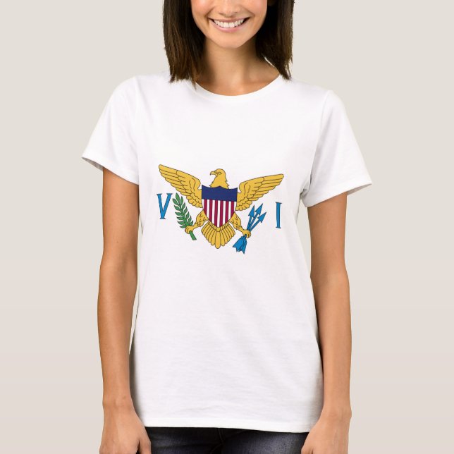 Camiseta Bandera de las Islas Vírgenes de los Estados Unido (Anverso)