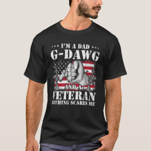 Camiseta Bandera de las manos Soy un papá G dawg y un veter