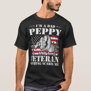 Camiseta Bandera de las manos Soy un papá Peppy y un Vetera