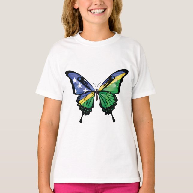 Camiseta Bandera de las mariposas Swallowtail de las Islas  (Anverso)