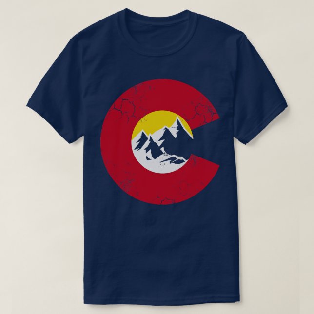 Camiseta Bandera de las montañas de Colorado (Diseño del anverso)
