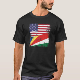 Camiseta Bandera de las Seychelles medias Vintage Seychel