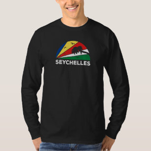 Camiseta Bandera de las Seychelles Playa virgen Sunset Afri