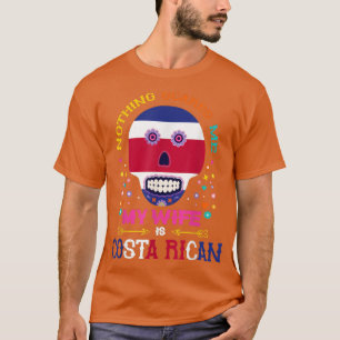 Camiseta Bandera de Latina Costa Rica divertida esposa cost