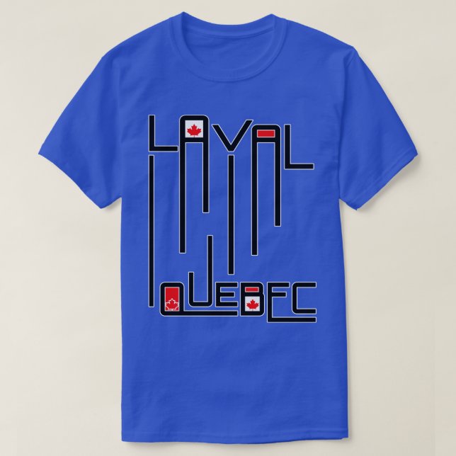Camiseta Bandera de Laval Quebec Canadá (Diseño del anverso)