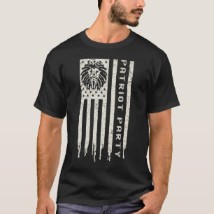 Camiseta Bandera de león del Fiesta patriota estadounidense