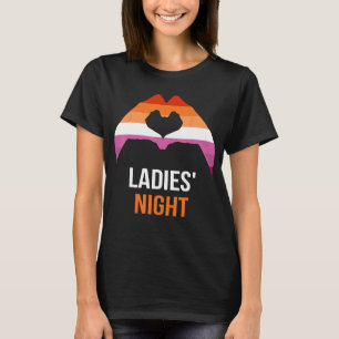 Camiseta Bandera de Lesbianas de Lesbianas que dicen "Damas