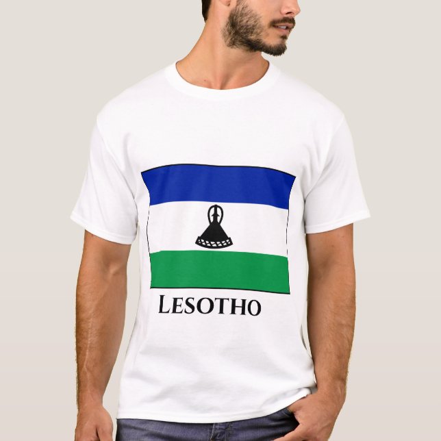 Camiseta Bandera de Lesoto (Anverso)