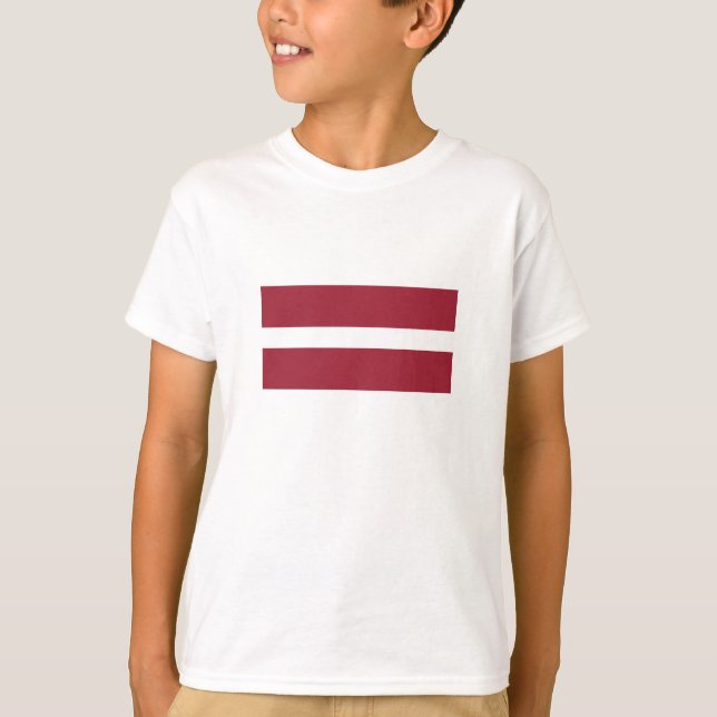 Camiseta Bandera de Letonia (Anverso)